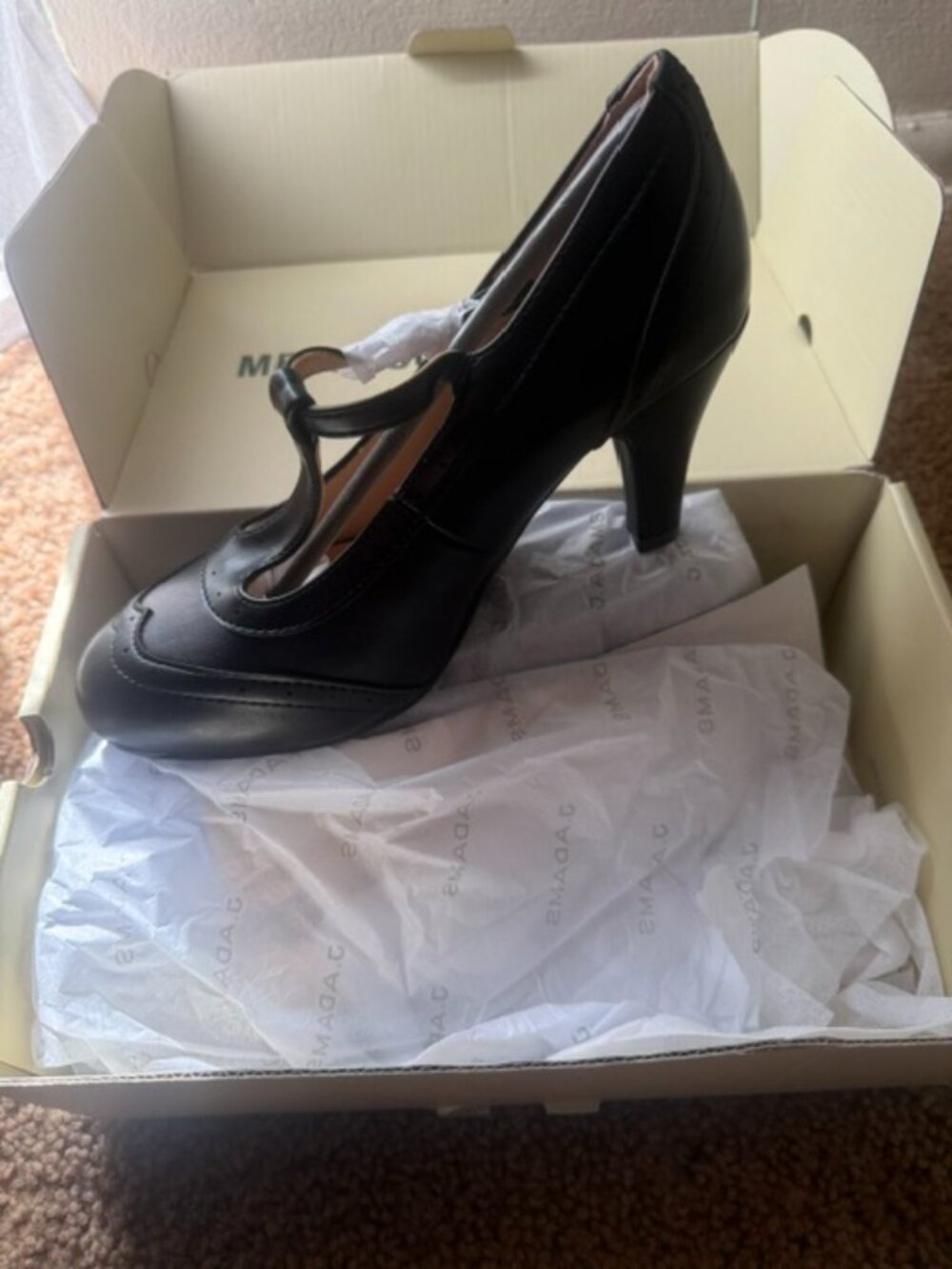 J. Adams Tango Black on Black Heels